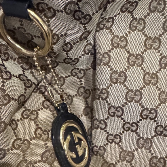 Gucci Tan and Black GG Large Tote Bag - Picture 2 of 13